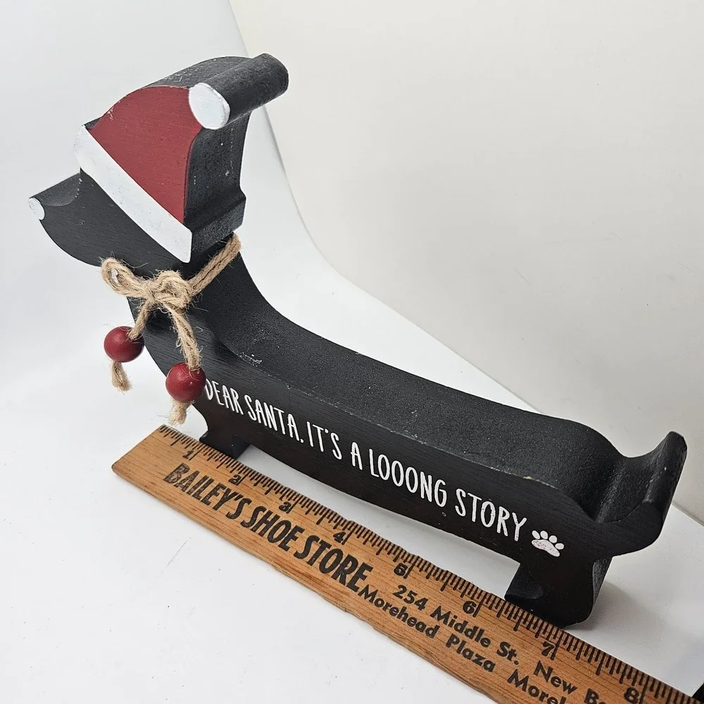 Wooden Dachshund Christmas Decor Sign‎ 